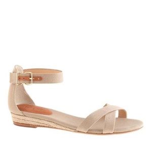 J.CREW Marina Canvas Mini-Wedge Espadrilles